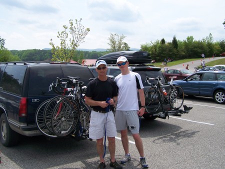 Youngest and me at Triathlon