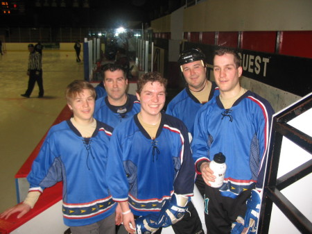 2009 Broomball - Chris and sons