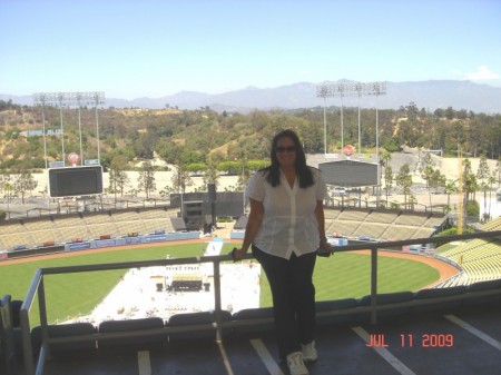 My lovely wife Jillian at the stadium