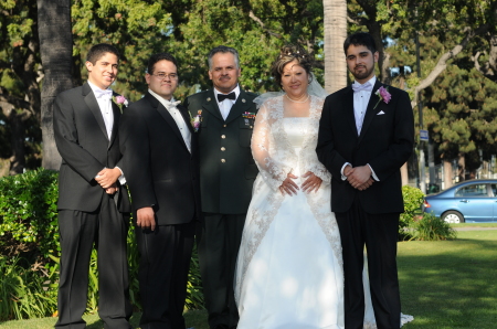 Wedding Photo with three sons