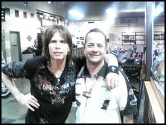 Meeting Steven Tyler at Las Vegas Harley