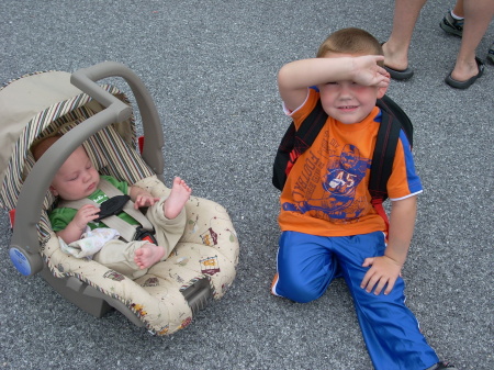 Gavin's first day Pre-school