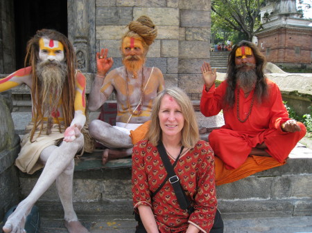 With the "holy men" in Nepal Sept 08