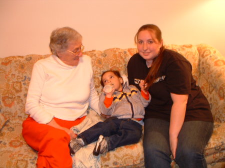 Mom, Amber & Caleb; Christmas 2003