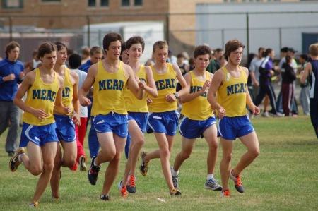 Kyle with Mead boys XC team