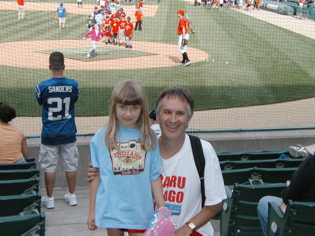 Gracie & Daddy at Indianapolis Indians game