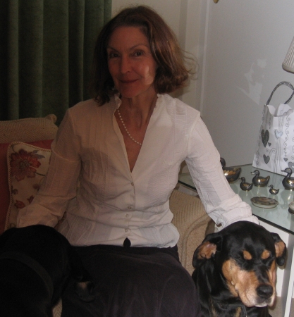 Margie and her dogs,  Abby and Nandi - 2008