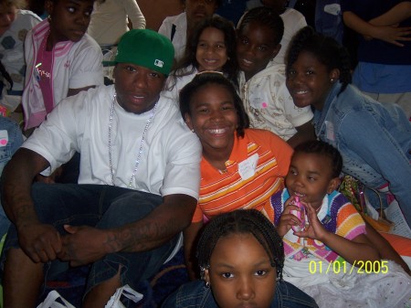 my two daughters with nate robinson
