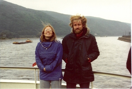 A friend and I on the Rhine River.  1974