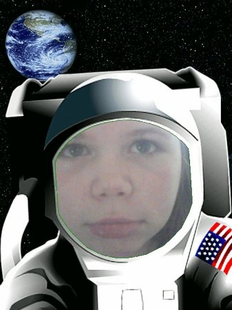 lexi in a space suit