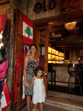 In Byblos, Lebanon with cousin, Lara.