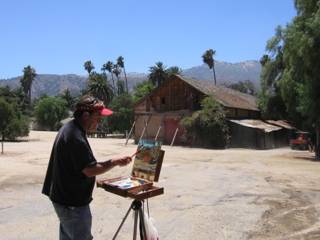 painting at Ranco Camulos, Ventura County