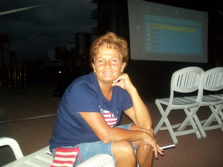 Me waiting on movie nite on the beach