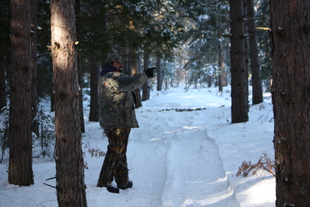 HUNTING BLIND SETUP.