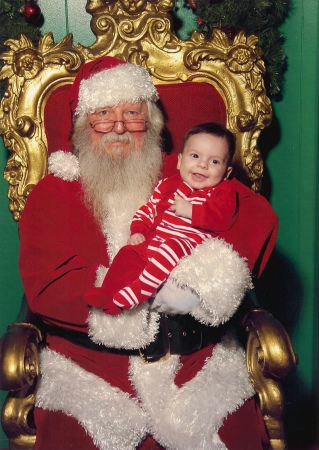 Ty on Santa's lap (4 months old)