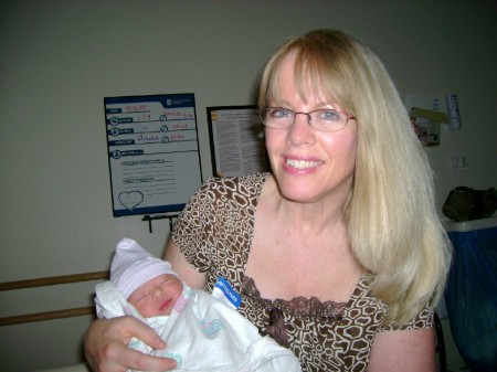 Gail with 1st grandbaby (Layla)