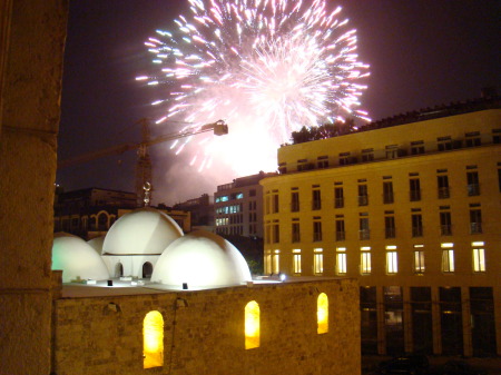 Bombs bursting in air.....not quite (Beirut)