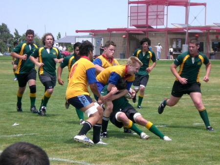 Brandon playing Rugby
