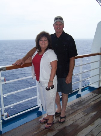 Darald and me on our first cruise.