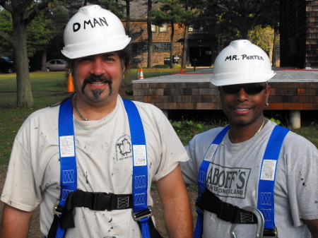 Hard hats on the job site