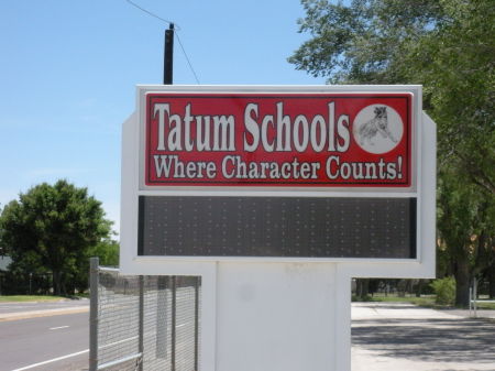 Tatum Schools Marquee