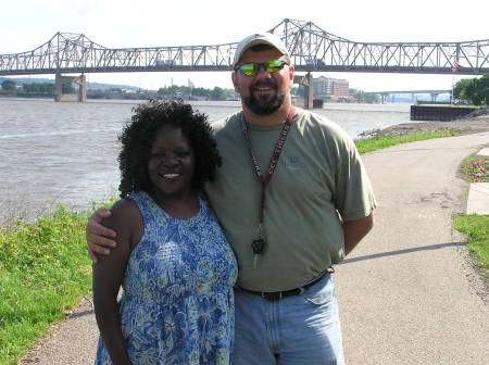 WIfe and I near the Illinois River