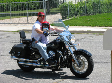 Katie and Grandpa on the bike again