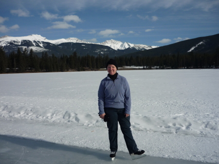 Skating at Jasper Park Lodge