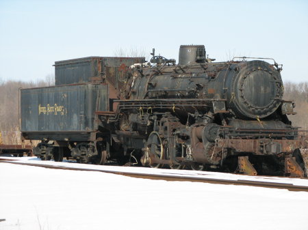 OLD STEAM LOCO FROM A PARK IN LORAIN OH