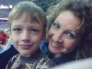 Landon my middle son and me at WM rebel game