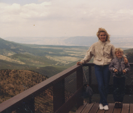 Dee and her son, Drew - Colorado, 1988
