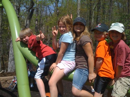 Ben (8 years old, far left); zoo with friends