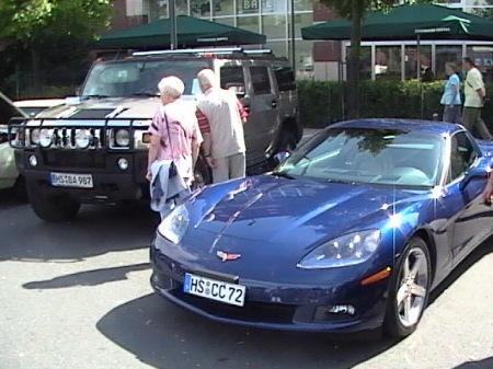 My H2 and my friends Corvette