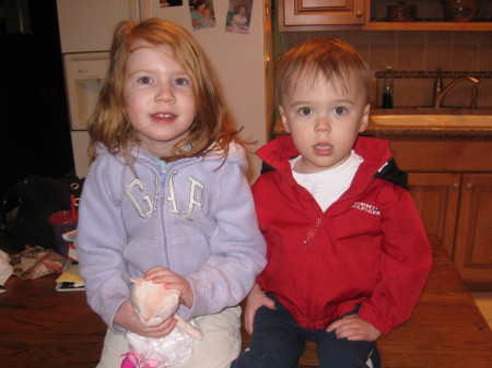 Grandkids Hannah and Blake - one on the way