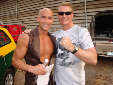 With Mark Dacascos on the set in Thailand