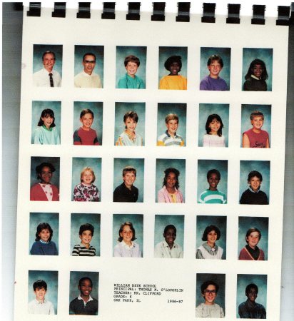 Mr. Clifford's 6th grade class 1986-87