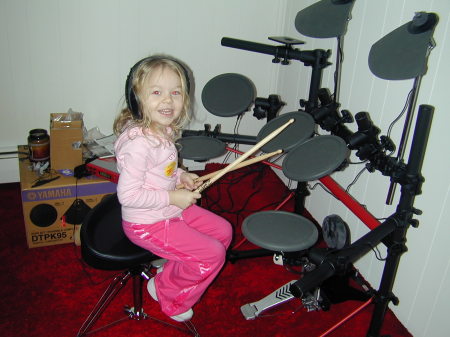 Erin on drums 2005