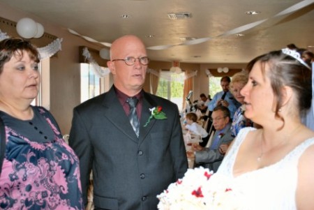 My wife Lori, bride is Kim, and me