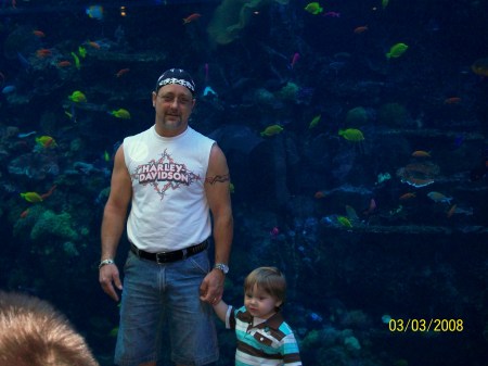 My son and I at Georgia Aquarium.