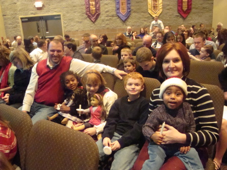 My family at Christmas Eve services 2009