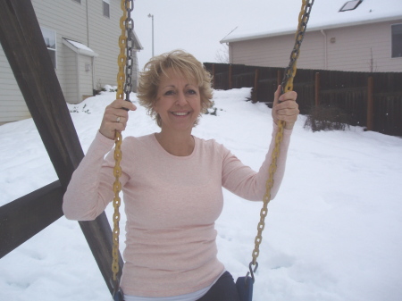 Christmas snow in my backyard :)