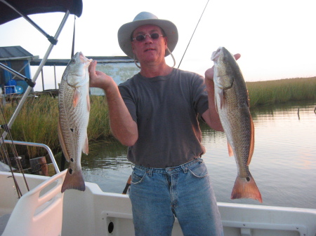 2 Reds in the lovely Louisiana marsh