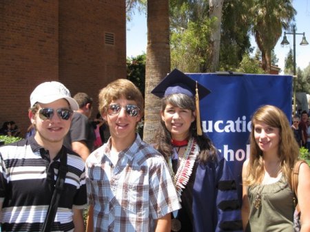 M and Kids at my doctoral graduation