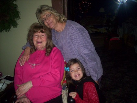 My Aunt Rosemary, my grandaughter and myself.