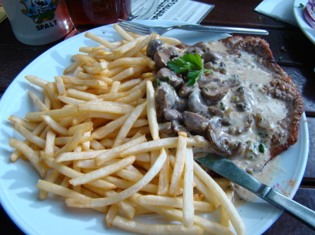 Yeagerschnitzel at Krakauer Turm, Nurnberg, GE