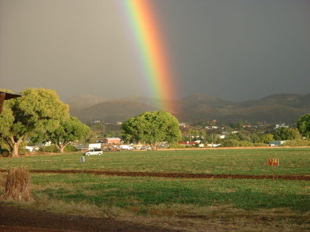 Rainbow on a Farm next to our home
