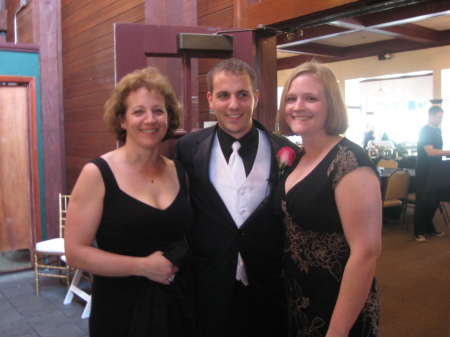 Christy, Mike, Amy at Mike's wedding