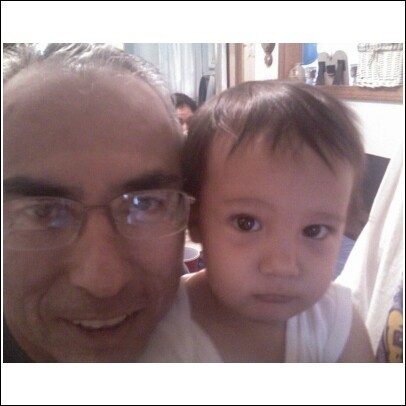 Preston with Greatgrandpa Lopez