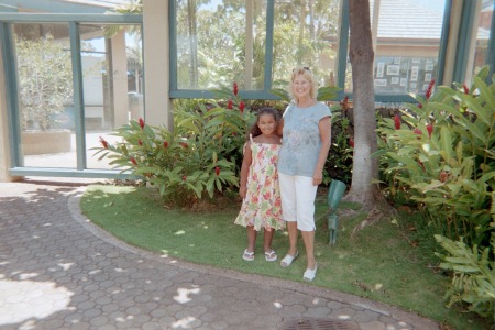 Mackie(my granddaughter) and I in Maui