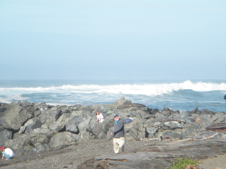 People looking for agates.